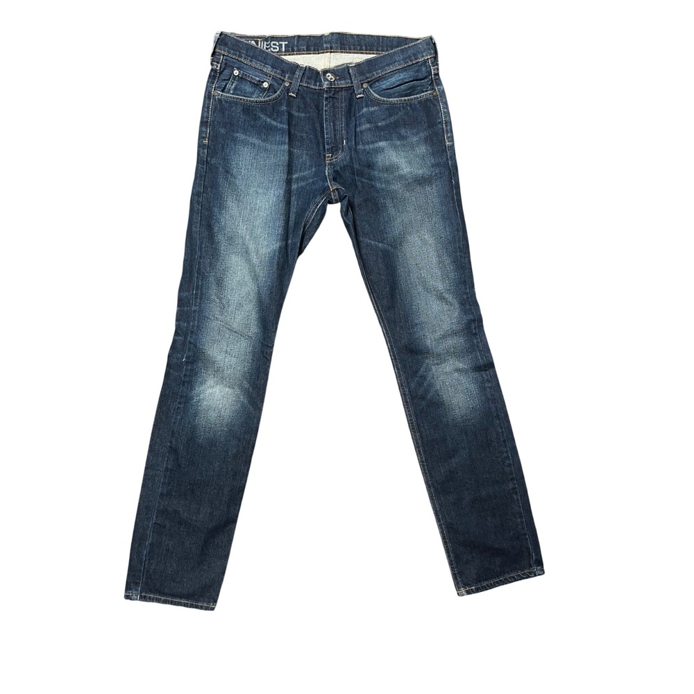 Bullhead Denim Drakes Skinniest Jeans Mens 32x32 Dark Wash Blue Faded Skinny Fit